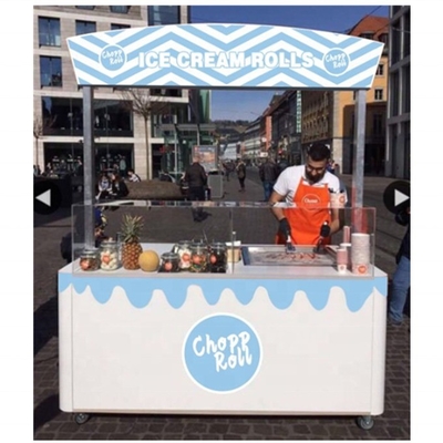 s Leading 23 Years Ice Cream Rolls Cart with Low Investment and Milk Raw Material