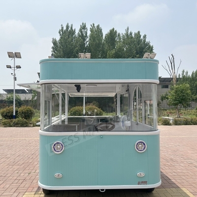 Street Mobile Mini HotDog Ice Cream Fast Food Cart Trailer with Wheels Small Food Truck