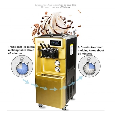 Softy ice cream machine with pre-cooling keep fresh system made of 304 stainless steel