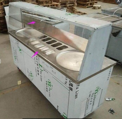 Restaurant  Stainless Steel Fried Ice Cream Roll Machine