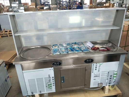 Restaurant  Stainless Steel Fried Ice Cream Roll Machine