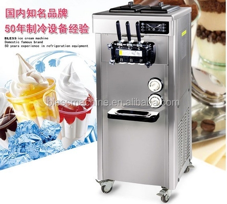 670x780x1330mm soft ice cream machine with 120 KG capacity