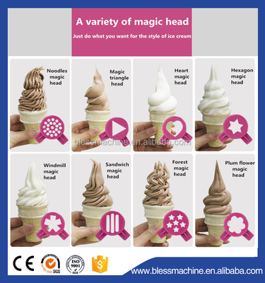 670x780x1330mm soft ice cream machine with 120 KG capacity