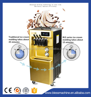 670x780x1330mm soft ice cream machine with 120 KG capacity