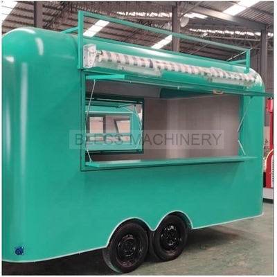 Stainless Steel Mobile Food Truck in Europe with Full Kitchen and Long Service Life
