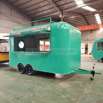 Stainless Steel Mobile Food Truck in Europe with Full Kitchen and Long Service Life