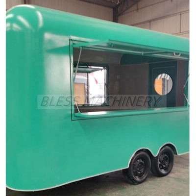 Stainless Steel Mobile Food Truck in Europe with Full Kitchen and Long Service Life