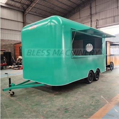 Stainless Steel Mobile Food Truck in Europe with Full Kitchen and Long Service Life