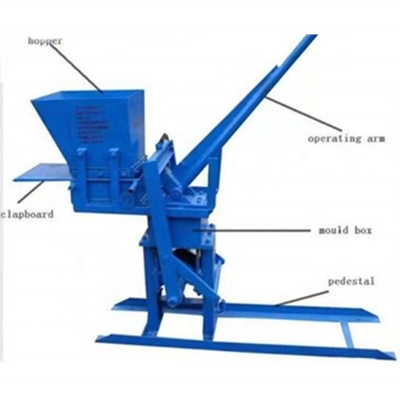 Compact Structure Adobe Brick Making Machine with 1 or 2pcs/mold at Canton Fair 2023