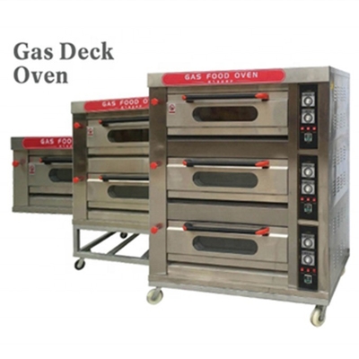 2 Trays Stainless Steel Gas/Electric Deck Oven for Domestic Village Active Demand