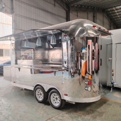 40kms per hr Mobile Sales Trailer for Snacks Fast Food Drinks Ice Cream Coffee Milk Tea