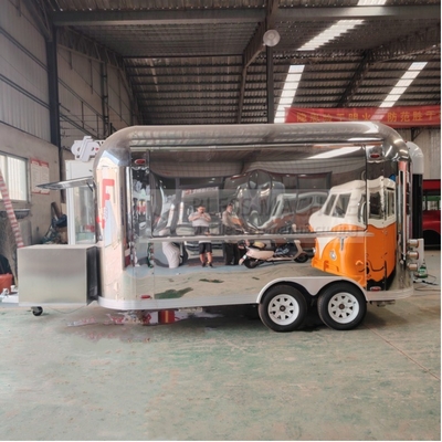 40kms per hr Mobile Sales Trailer for Snacks Fast Food Drinks Ice Cream Coffee Milk Tea