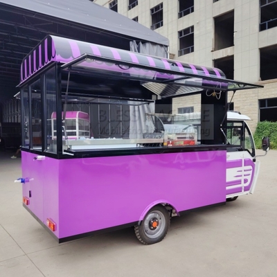 Multipurpose Mobile Electric Fast Food Snack Tricycle Pedicab with Customized Design