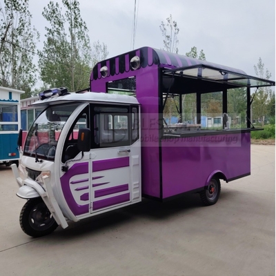 Multipurpose Mobile Electric Fast Food Snack Tricycle Pedicab with Customized Design