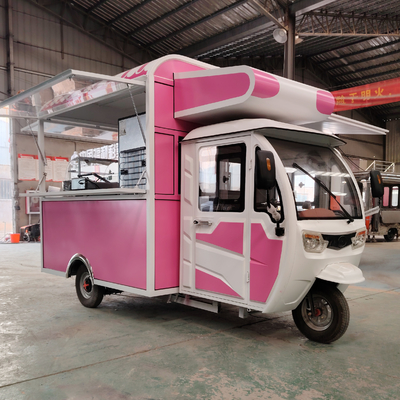 Video Technical Support Multipurpose Mobile Electric Fast Food Snack Tricycle Pedicab