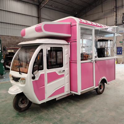 Video Technical Support Multipurpose Mobile Electric Fast Food Snack Tricycle Pedicab