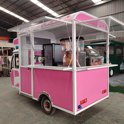Video Technical Support Multipurpose Mobile Electric Fast Food Snack Tricycle Pedicab