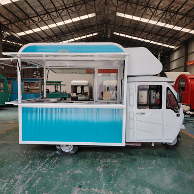 Multifunctional Mobile Electric Fast Food Snack Tricycle Pedicab Three-Wheeler in 2023