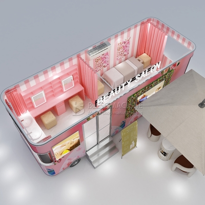 4 Wheels Technology Mobile Beauty Spa Salon Trailer for Dairy Products Long Service Life