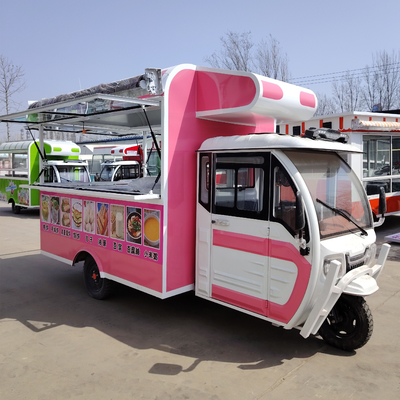 Multipurpose Mobile Electric Fast Food Snack Tricycle Pedicab with 40kms per hr Function