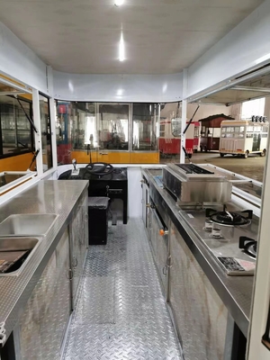 Fast Food Making Bakery Electric Food Truck Machinery Function Display Goods