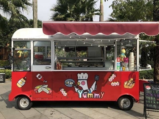 Customize Multi-function Mobile Food Cart for 2023 Fashionable Design 3200*1600*2350mm