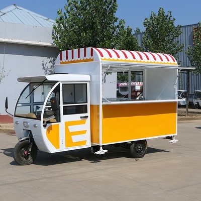 Three-Wheel Dining Cart for Serving Snacks Milk Tea Cold Drinks Fried String and More