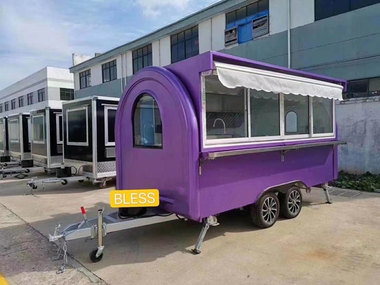 Galvanized Mobile Food Truck Trailer with 110V/220V/380V Voltage and Wheat Material
