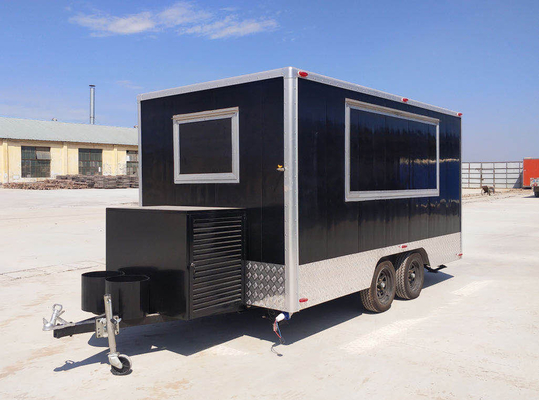Galvanized Mobile Food Truck Trailer with 110V/220V/380V Voltage and Wheat Material