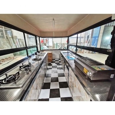 600kg CE Approved Semi-Trailer 4 Wheels Food Cart Trailer for Cold Drink Vending