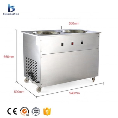 Temperature Control System Thai Fried Ice Cream Machine with Automatic Defrost Button