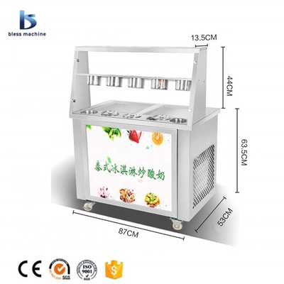 Temperature Control System Thai Fried Ice Cream Machine with Automatic Defrost Button