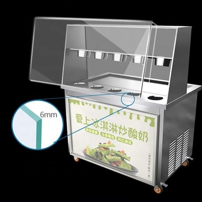 Thailand Mobile Food Cart with Frozen Yogurt Machine and Automatic Defrost Function