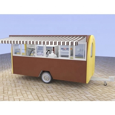 Convenient Snack Food Semi-Trailer 4 Wheels Food Truck for Your Food Business Needs
