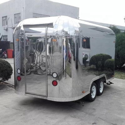 Design Silver Snack Food Trailer for Fast Food Kiosk Sale in USA Silver Design