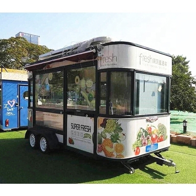 Customized Mobile BBQ Pizza Ice-Cream Coffee Food Trailer for Fruit Processing Plant