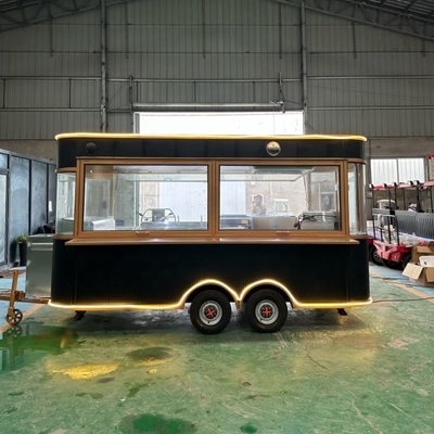 Customized Mobile BBQ Pizza Ice-Cream Coffee Food Trailer for Fruit Processing Plant