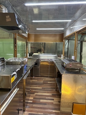 Customized Mobile BBQ Pizza Ice-Cream Coffee Food Trailer for Fruit Processing Plant