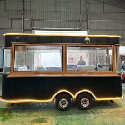 Customized Mobile BBQ Pizza Ice-Cream Coffee Food Trailer for Fruit Processing Plant