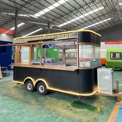 Customized Mobile BBQ Pizza Ice-Cream Coffee Food Trailer for Fruit Processing Plant