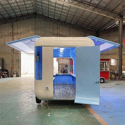 Food Truck Tricycle Made of Stainless Steel and Painted Galvanized Sheet