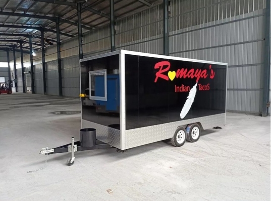 Making Food for Mobile Pizza Cart Trailer Mobile Breakfast Food Truck