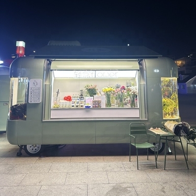 Customized Mobile Airstream Ice Cream Coffee Food Trailer for Outdoor Fast Food Trucks