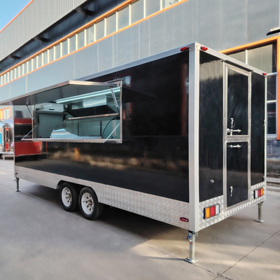 500*180*250cm Multifunctional Mobile Square Style Tow Trailer for Snacks and Ice Cream