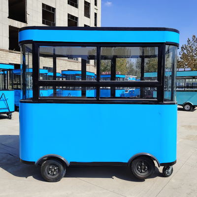Outlet Mobile Fast Food Cart for Snacks Beverages Ice Cream Coffee Milk Tea and Fruit Juice
