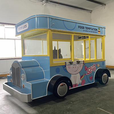 40kms per hr Fast Food Snack Beverage Ice Cream Catering Trailer with Flour Raw Material