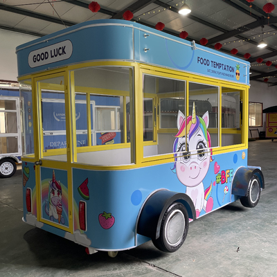 40kms per hr Fast Food Snack Beverage Ice Cream Catering Trailer with Flour Raw Material