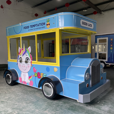 40kms per hr Fast Food Snack Beverage Ice Cream Catering Trailer with Flour Raw Material