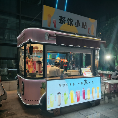 3.0kw Electric Mobile Fast Food Snack Beverage Ice Cream Catering Trailer Truck Kiosk Cart