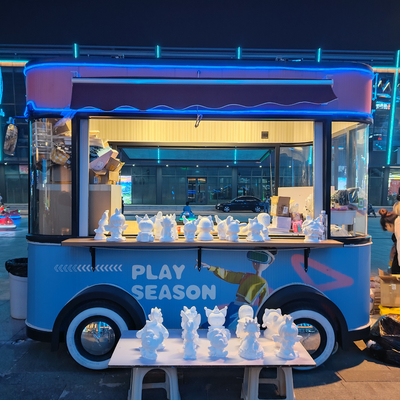 3.0kw Electric Mobile Fast Food Snack Beverage Ice Cream Catering Trailer Truck Kiosk Cart